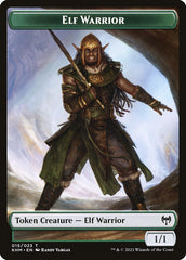 Elemental // Elf Warrior Double-Sided Token [Kaldheim Commander Tokens] | Gear Gaming Bentonville