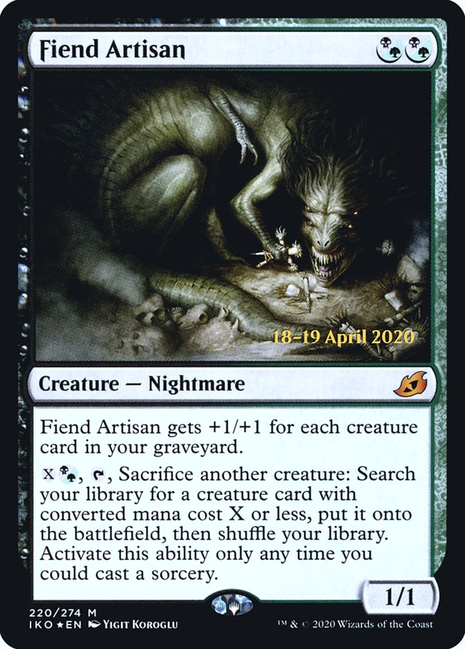 Fiend Artisan [Ikoria: Lair of Behemoths Prerelease Promos] | Gear Gaming Bentonville