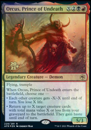 Orcus, Prince of Undeath [Dungeons & Dragons: Adventures in the Forgotten Realms Prerelease Promos] | Gear Gaming Bentonville