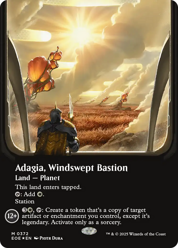Adagia, Windswept Bastion (Borderless) (Galaxy Foil) [Edge of Eternities] | Gear Gaming Bentonville