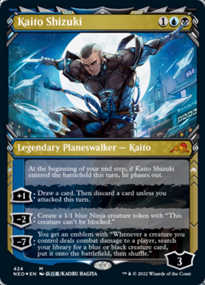 Kaito Shizuki (Showcase) (Foil Etched) [Kamigawa: Neon Dynasty] | Gear Gaming Bentonville