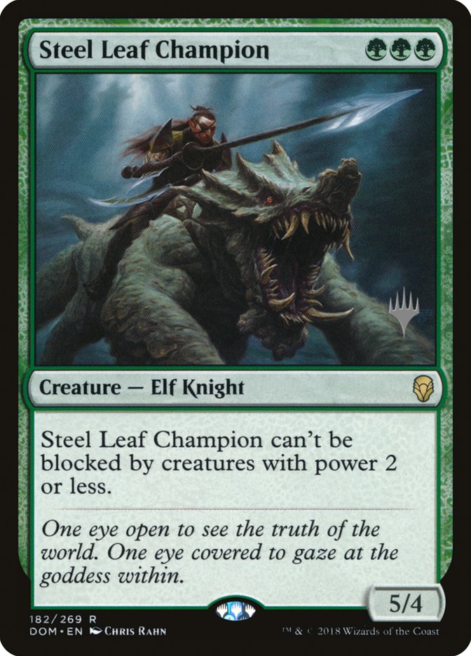 Steel Leaf Champion (Promo Pack) [Dominaria Promos] | Gear Gaming Bentonville