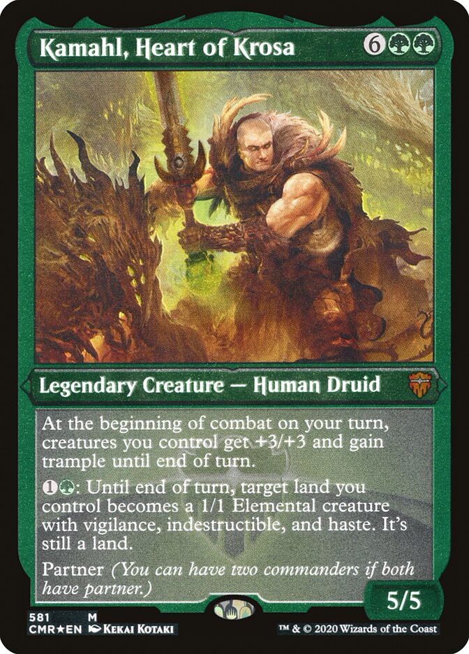 Kamahl, Heart of Krosa (Etched) [Commander Legends] | Gear Gaming Bentonville
