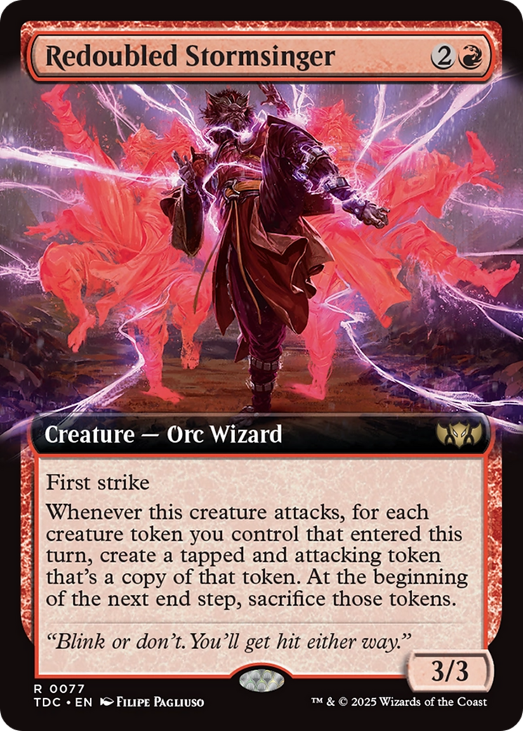 Redoubled Stormsinger (Extended Art) [Tarkir: Dragonstorm Commander] | Gear Gaming Bentonville