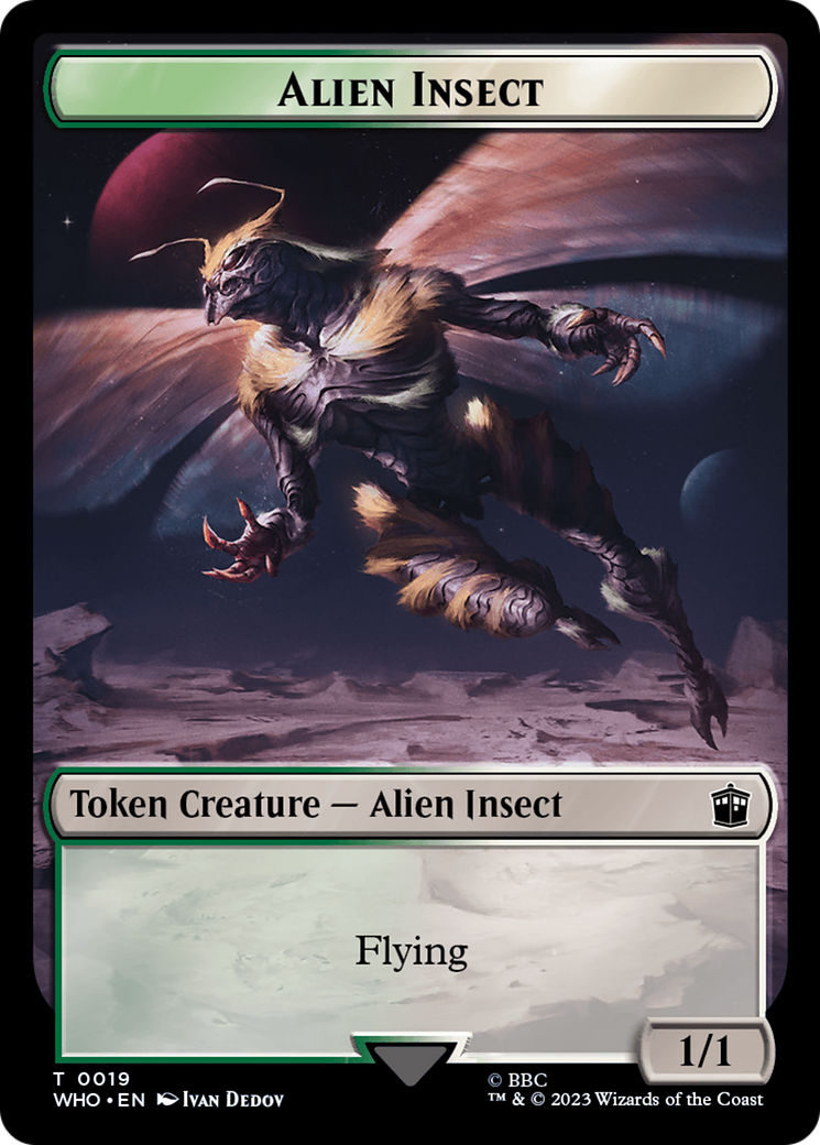 Mutant // Alien Insect Double-Sided Token [Doctor Who Tokens] | Gear Gaming Bentonville