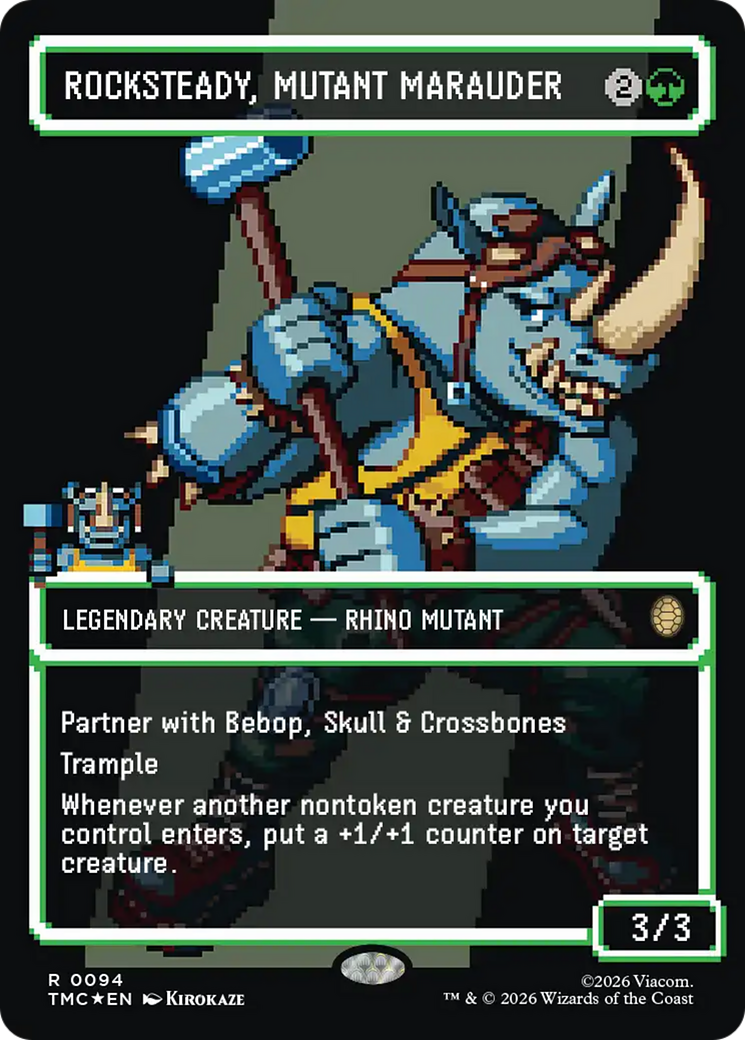 Rocksteady, Mutant Marauder (Borderless) (Surge Foil) [Teenage Mutant Ninja Turtles Commander] | Gear Gaming Bentonville