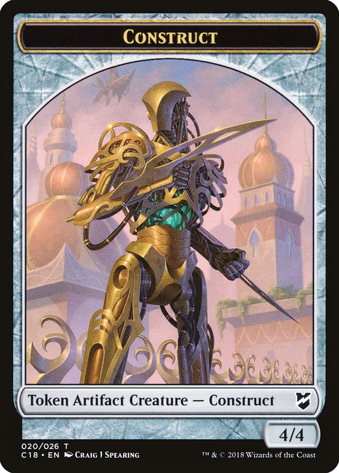 Myr (007) // Construct (020) Double-Sided Token [Commander 2018 Tokens] | Gear Gaming Bentonville
