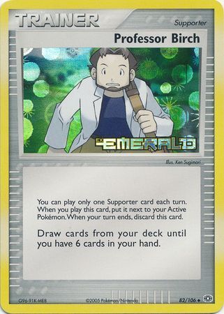 Professor Birch (82/106) (Stamped) [EX: Emerald] | Gear Gaming Bentonville