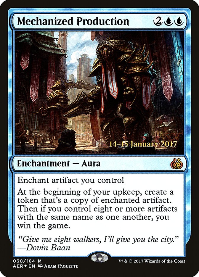 Mechanized Production [Aether Revolt Prerelease Promos] | Gear Gaming Bentonville