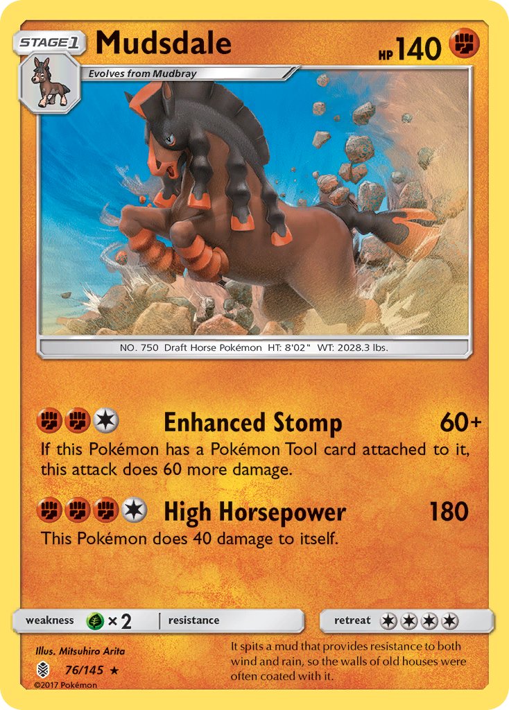 Mudsdale (76/145) (Prerelease Kit Exclusive) (Theme Deck Exclusive) [Sun & Moon: Guardians Rising] | Gear Gaming Bentonville
