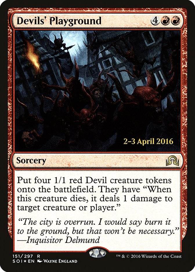 Devils' Playground [Shadows over Innistrad Prerelease Promos] | Gear Gaming Bentonville