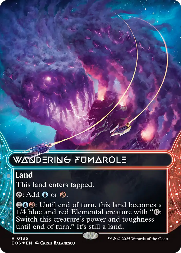 Wandering Fumarole (0135) (Borderless) (Galaxy Foil) [Edge of Eternities: Stellar Sights] | Gear Gaming Bentonville