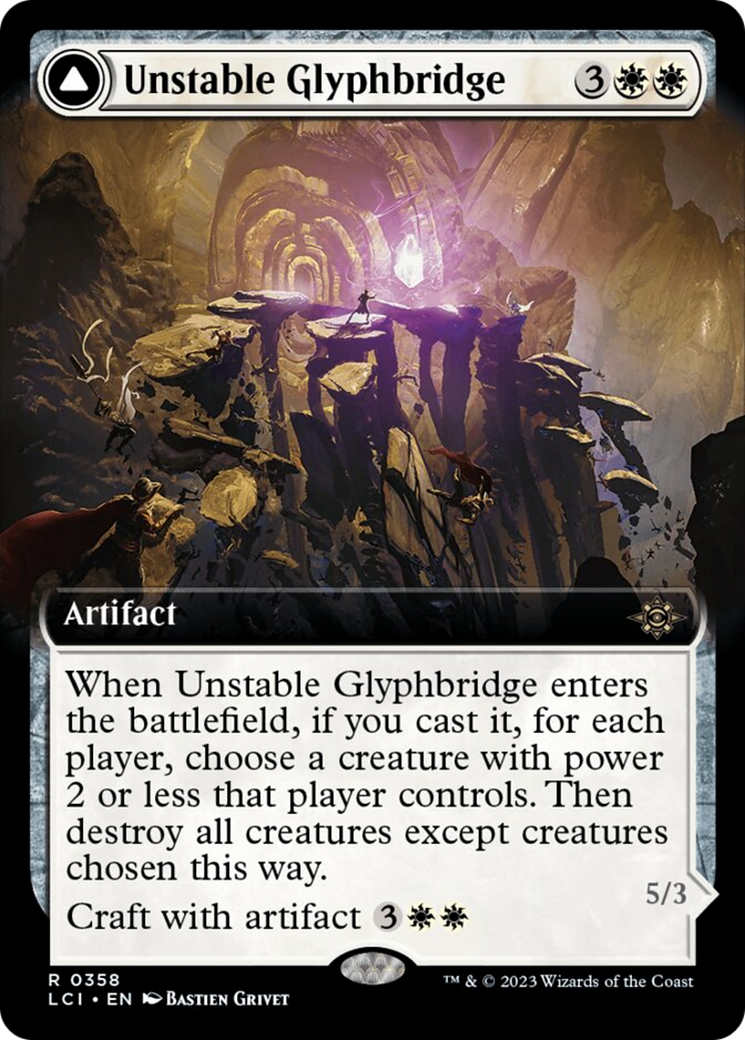 Unstable Glyphbridge // Sandswirl Wanderglyph (Extended Art) [The Lost Caverns of Ixalan] | Gear Gaming Bentonville