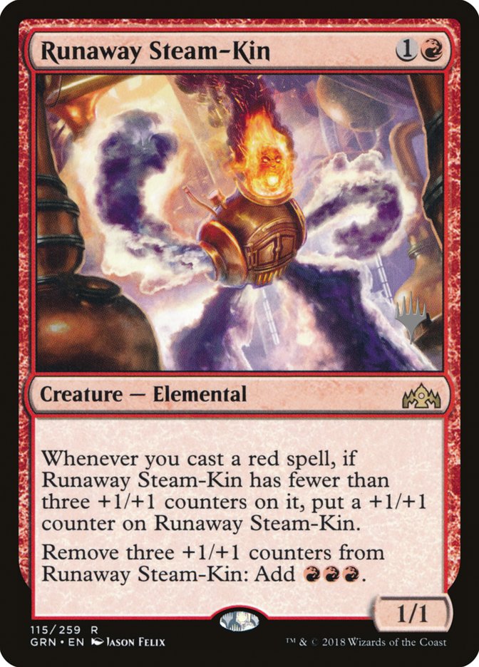 Runaway Steam-Kin (Promo Pack) [Guilds of Ravnica Promos] | Gear Gaming Bentonville