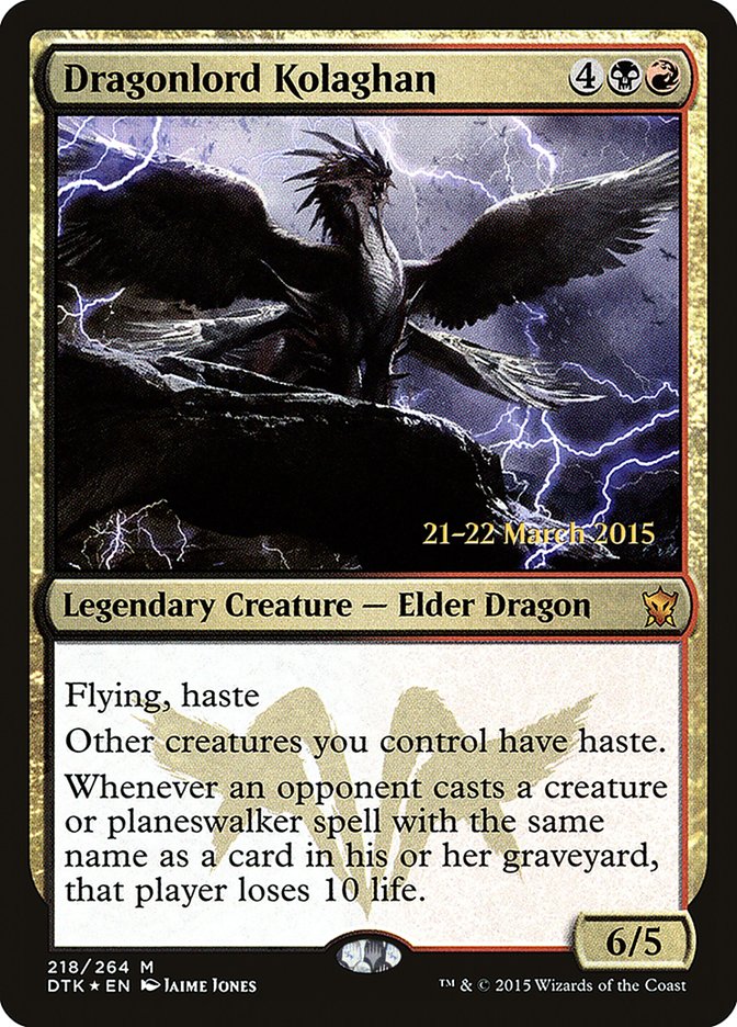 Dragonlord Kolaghan [Dragons of Tarkir Prerelease Promos] | Gear Gaming Bentonville