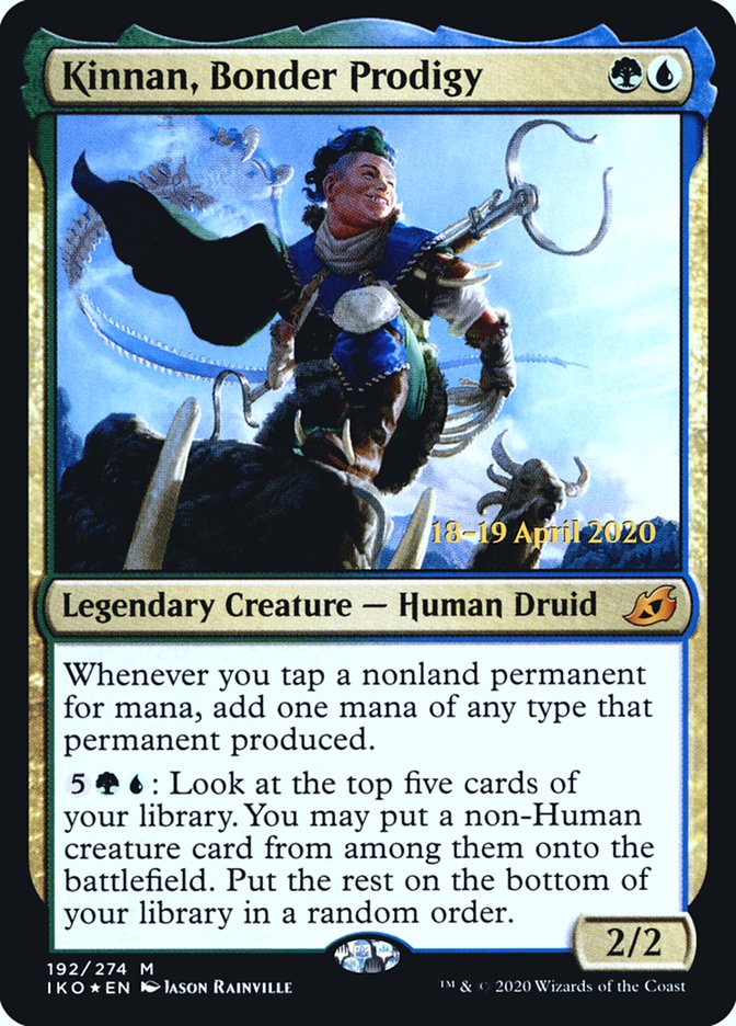 Kinnan, Bonder Prodigy [Ikoria: Lair of Behemoths Prerelease Promos] | Gear Gaming Bentonville
