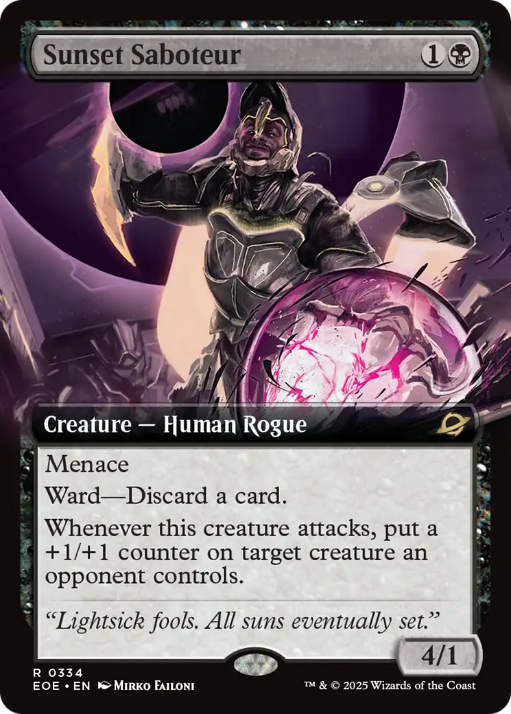 Sunset Saboteur (Extended Art) [Edge of Eternities] | Gear Gaming Bentonville