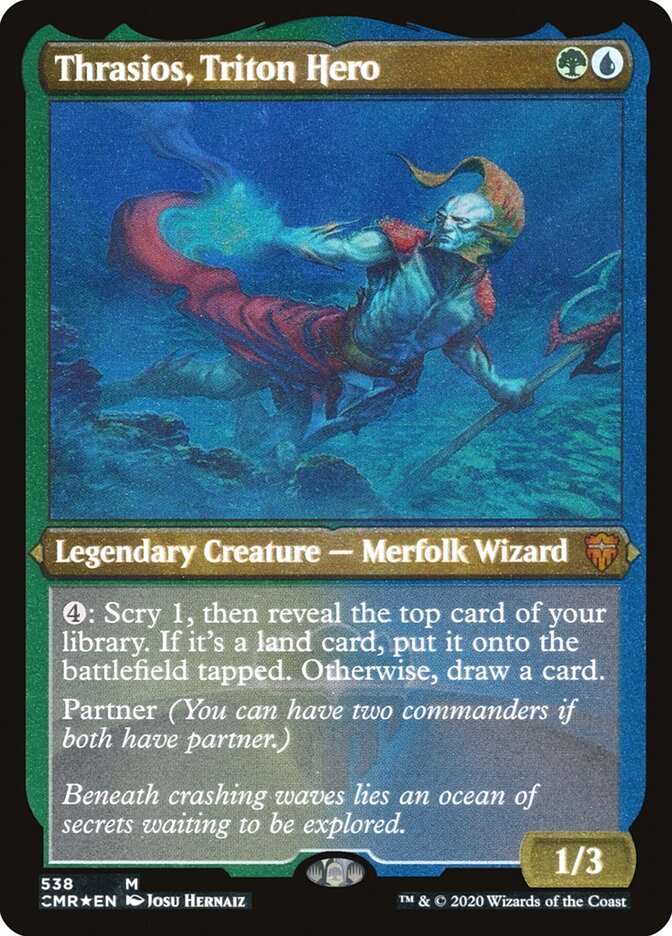 Thrasios, Triton Hero (Etched) [Commander Legends] | Gear Gaming Bentonville