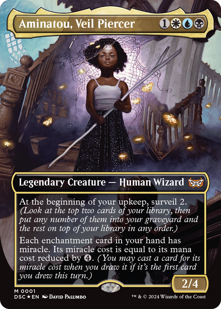 Aminatou, Veil Piercer (Borderless) [Duskmourn: House of Horror Commander] | Gear Gaming Bentonville