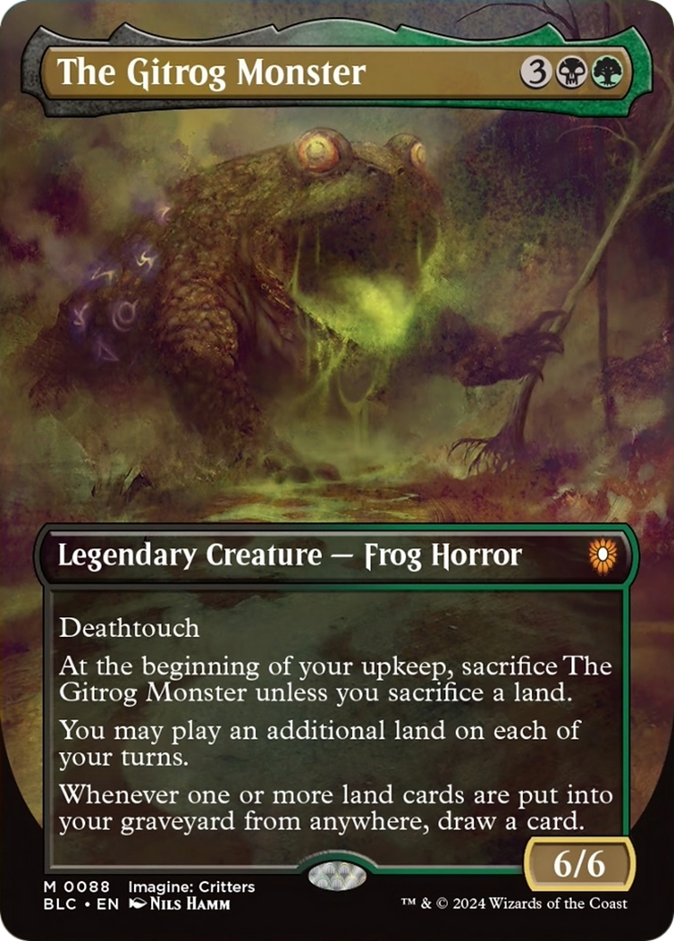 The Gitrog Monster (Borderless) [Bloomburrow Commander] | Gear Gaming Bentonville