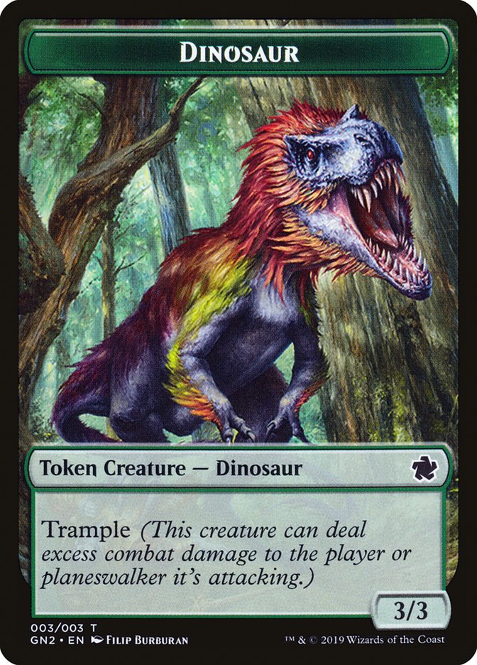 Soldier // Dinosaur Double-Sided Token [Game Night 2019 Tokens] | Gear Gaming Bentonville