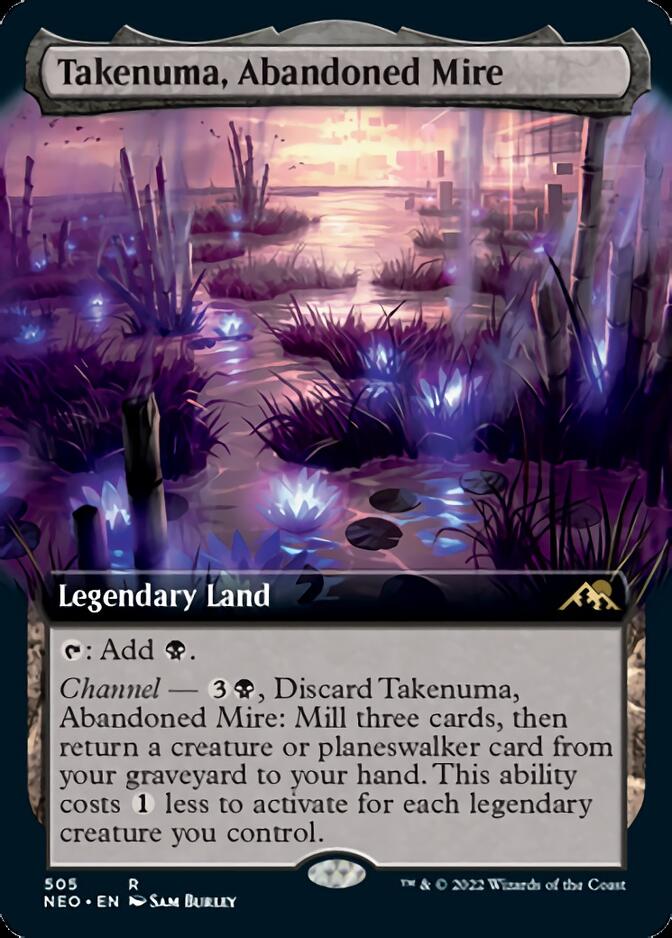 Takenuma, Abandoned Mire (Extended Art) [Kamigawa: Neon Dynasty] | Gear Gaming Bentonville