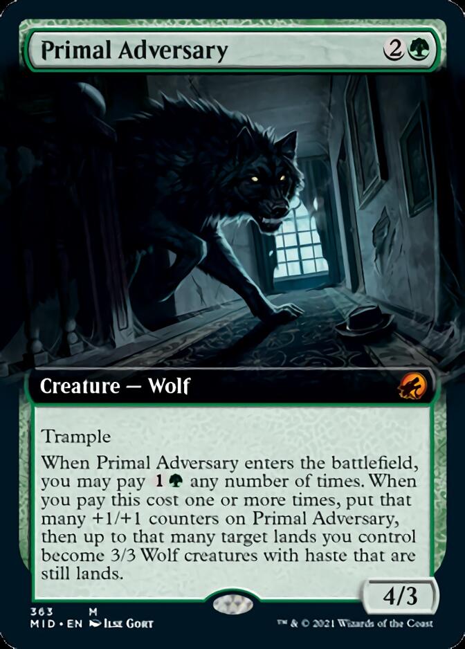 Primal Adversary (Extended Art) [Innistrad: Midnight Hunt] | Gear Gaming Bentonville