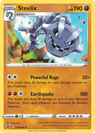 Steelix (139/264) (Theme Deck Exclusive) [Sword & Shield: Fusion Strike] | Gear Gaming Bentonville