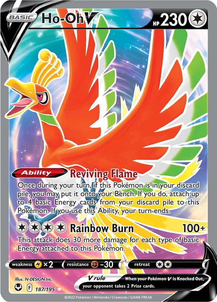 Ho-oh V (187/195) [Sword & Shield: Silver Tempest] | Gear Gaming Bentonville