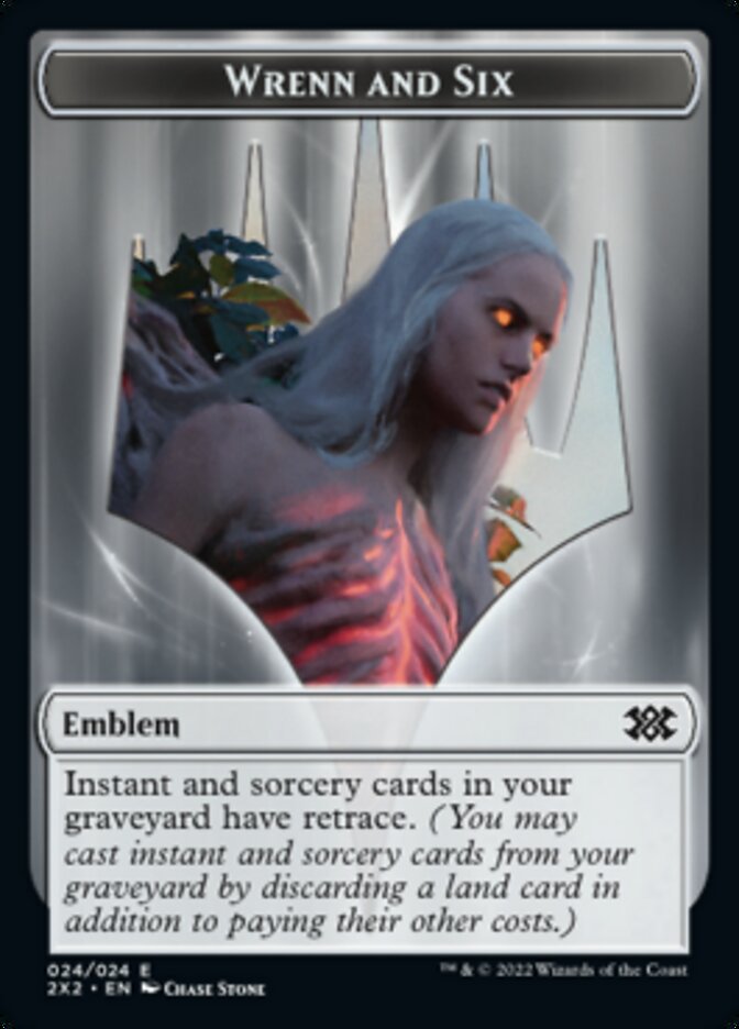 Wrenn and Six Emblem // Spirit (008) Double-Sided Token [Double Masters 2022 Tokens] | Gear Gaming Bentonville