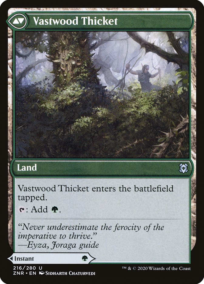 Vastwood Fortification // Vastwood Thicket [Zendikar Rising] | Gear Gaming Bentonville