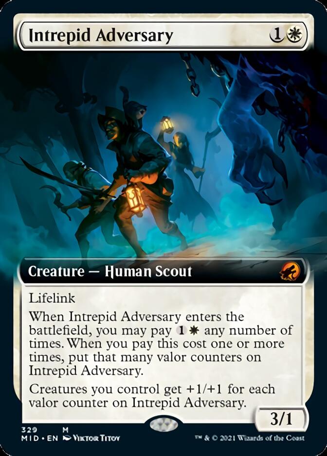 Intrepid Adversary (Extended Art) [Innistrad: Midnight Hunt] | Gear Gaming Bentonville