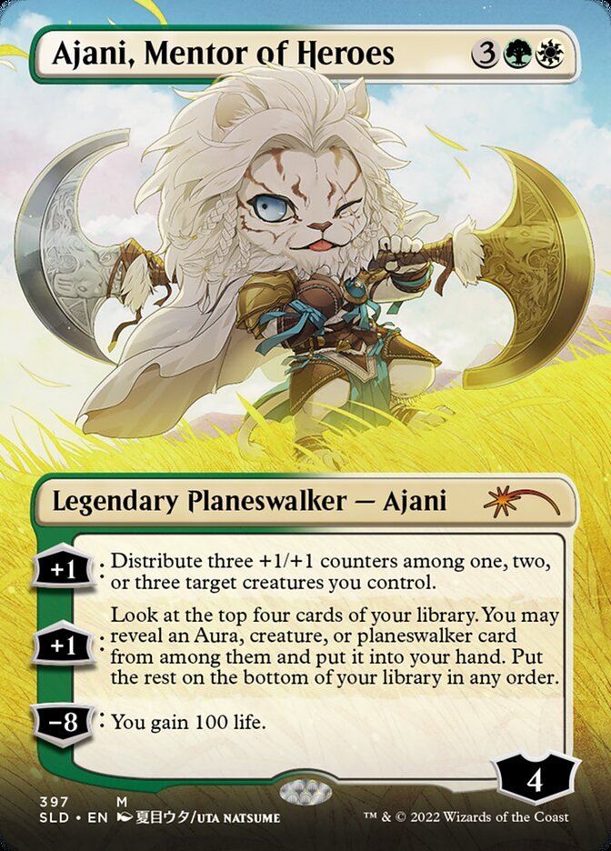 Ajani, Mentor of Heroes (Borderless) [Secret Lair Drop Series] | Gear Gaming Bentonville