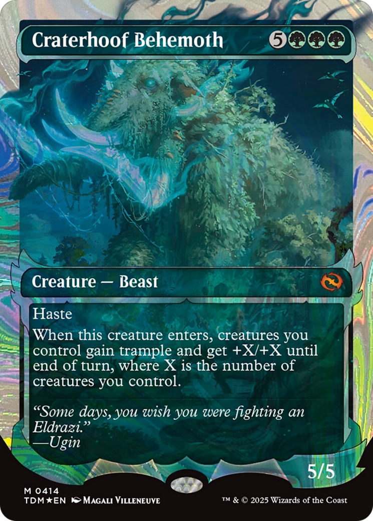 Craterhoof Behemoth (Showcase) (Halo Foil) [Tarkir: Dragonstorm] | Gear Gaming Bentonville