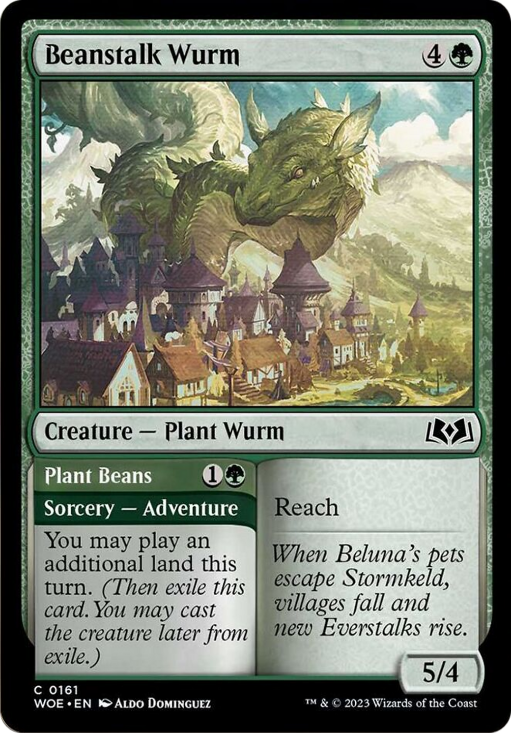 Beanstalk Wurm // Plant Beans [Wilds of Eldraine] | Gear Gaming Bentonville