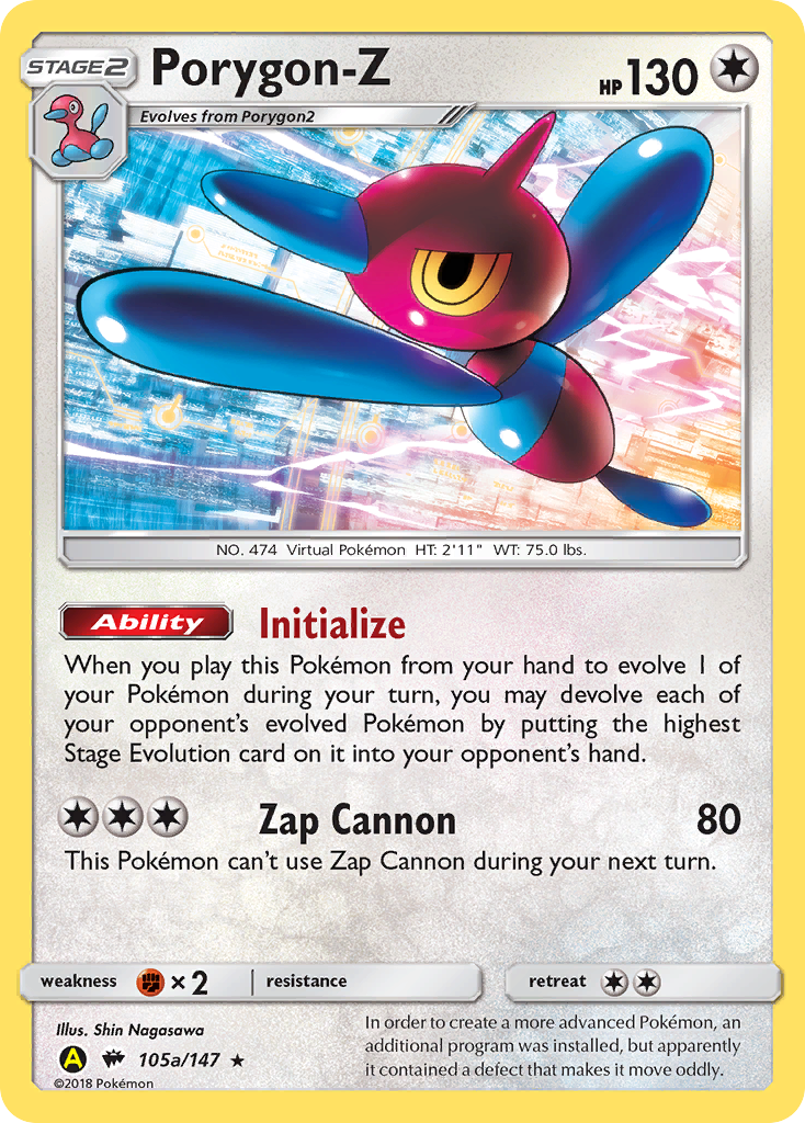 Porygon-Z (105a/147) (Alternate Art Promo) [Sun & Moon: Burning Shadows] | Gear Gaming Bentonville