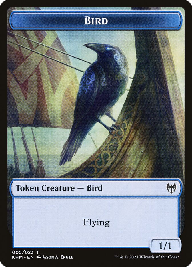 Elf Warrior // Bird Double-Sided Token [Kaldheim Tokens] | Gear Gaming Bentonville