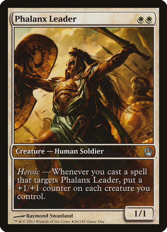 Phalanx Leader (Game Day) (Extended Art) [Theros Promos] | Gear Gaming Bentonville
