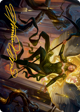 Sigarda, Champion of Light Art Card (Gold-Stamped Signature) [Innistrad: Midnight Hunt Art Series] | Gear Gaming Bentonville