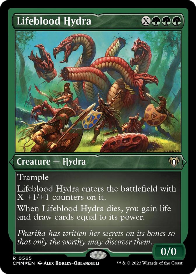 Lifeblood Hydra (Foil Etched) [Commander Masters] | Gear Gaming Bentonville