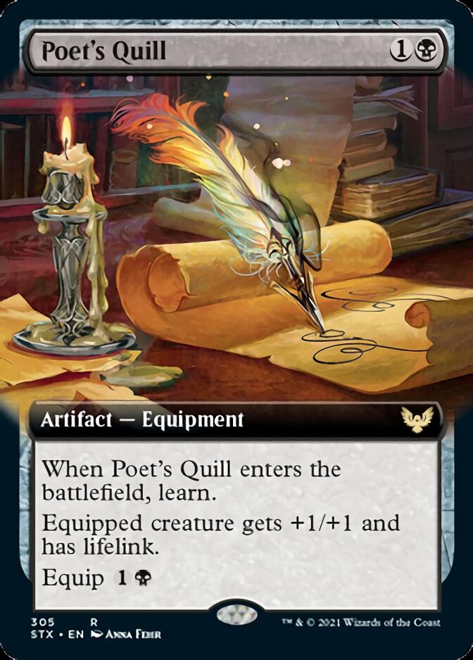 Poet's Quill (Extended Art) [Strixhaven: School of Mages] | Gear Gaming Bentonville