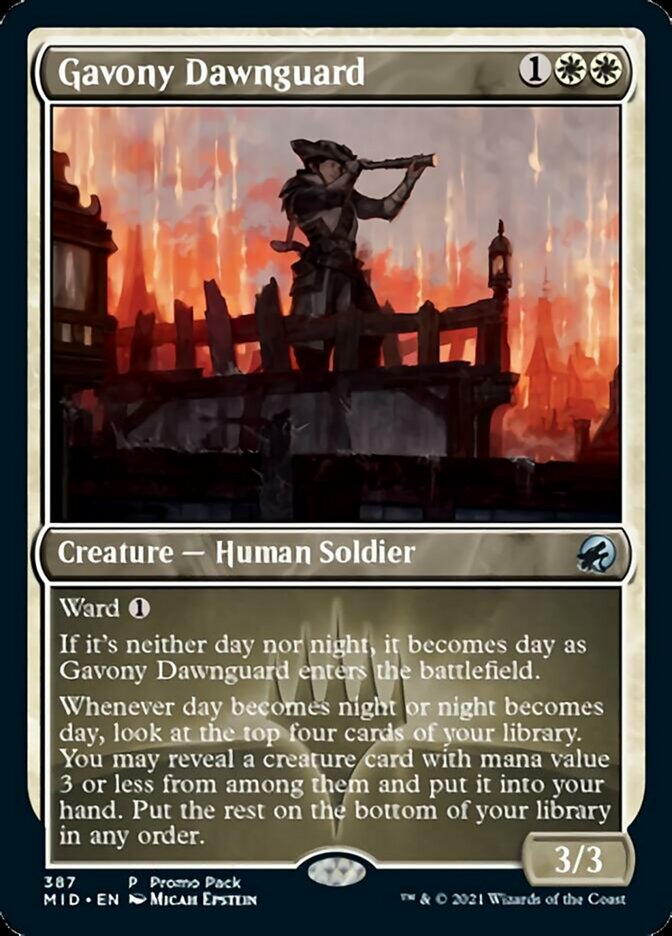 Gavony Dawnguard (Promo Pack) [Innistrad: Midnight Hunt Promos] | Gear Gaming Bentonville