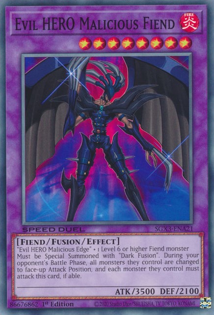 Evil HERO Malicious Fiend [SGX3-ENA21] Common | Gear Gaming Bentonville