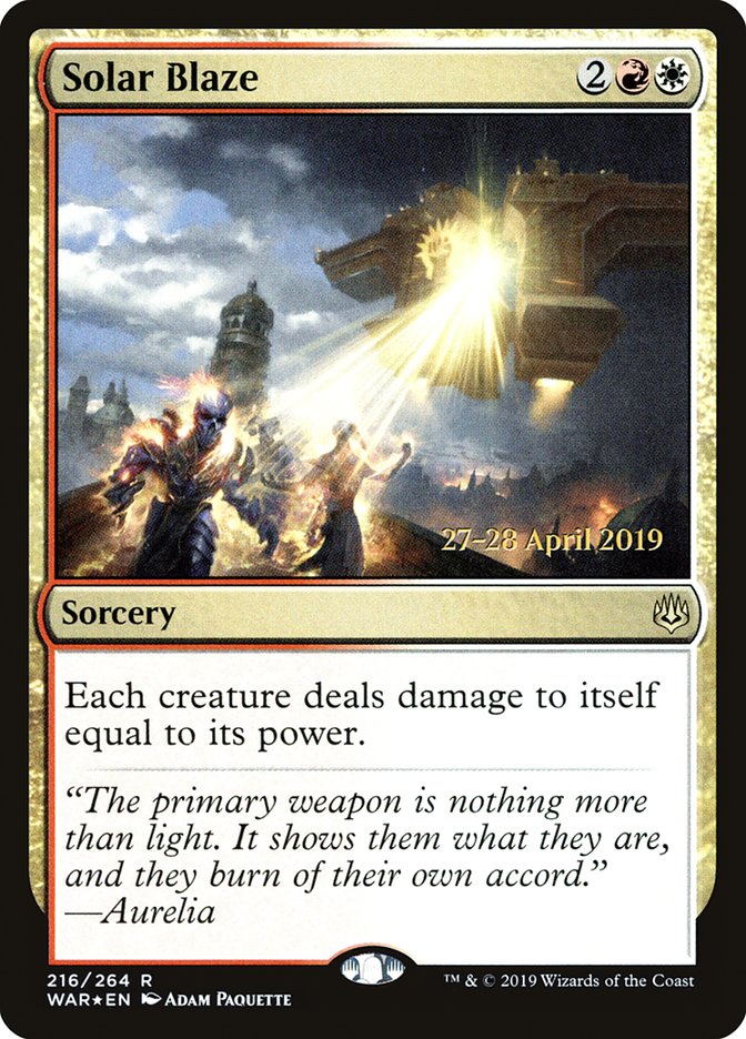 Solar Blaze [War of the Spark Prerelease Promos] | Gear Gaming Bentonville