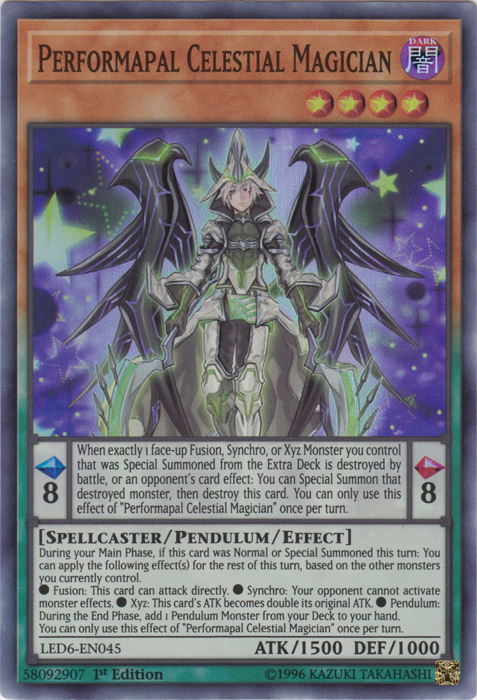Performapal Celestial Magician [LED6-EN045] Super Rare | Gear Gaming Bentonville