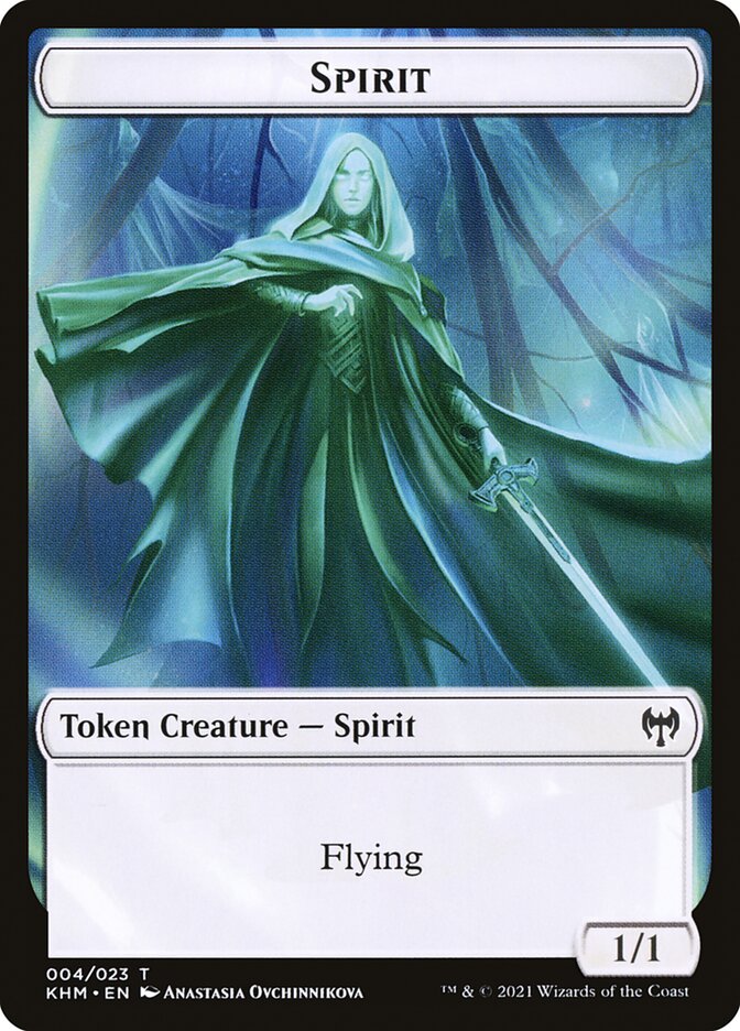 Elf Warrior // Spirit Double-Sided Token [Kaldheim Tokens] | Gear Gaming Bentonville