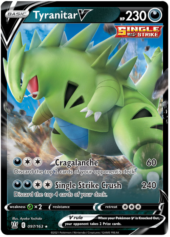 Tyranitar V (097/163) [Sword & Shield: Battle Styles] | Gear Gaming Bentonville