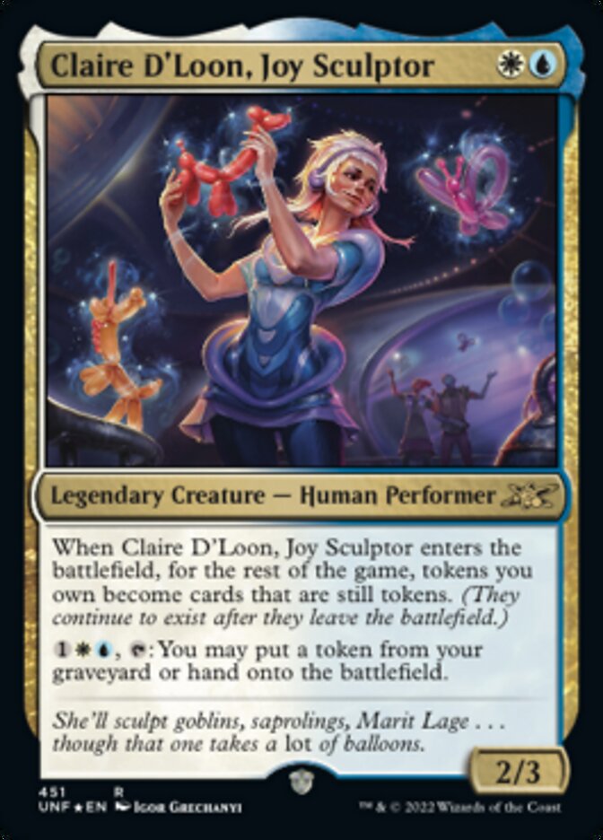 Claire D'Loon, Joy Sculptor (Galaxy Foil) [Unfinity] | Gear Gaming Bentonville