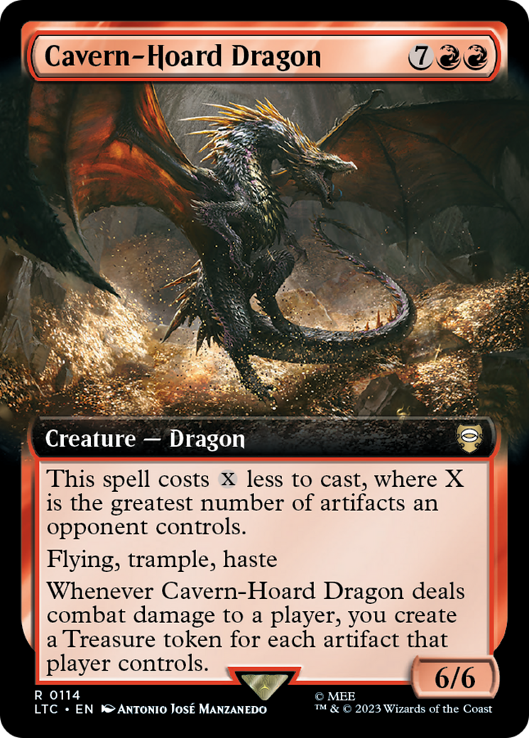 Cavern-Hoard Dragon (Extended Art) [The Lord of the Rings: Tales of Middle-Earth Commander] | Gear Gaming Bentonville