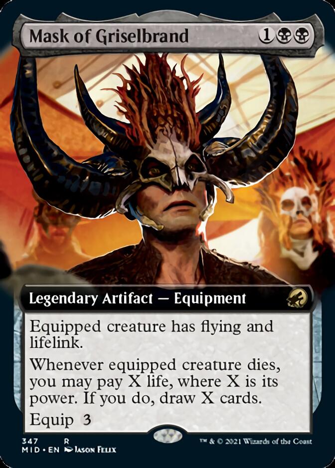 Mask of Griselbrand (Extended Art) [Innistrad: Midnight Hunt] | Gear Gaming Bentonville